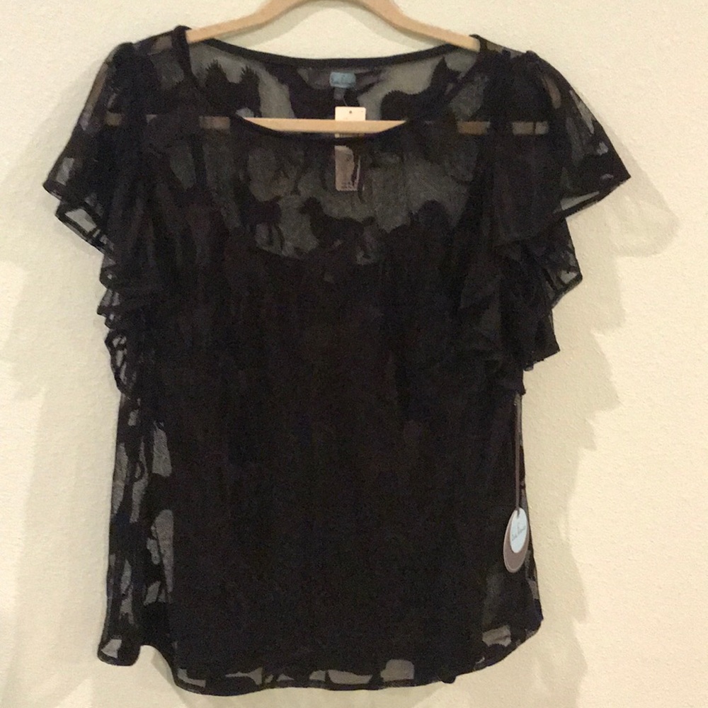 Anthropologie Eva Franco “Phoebe” top DOGS! XL NWT